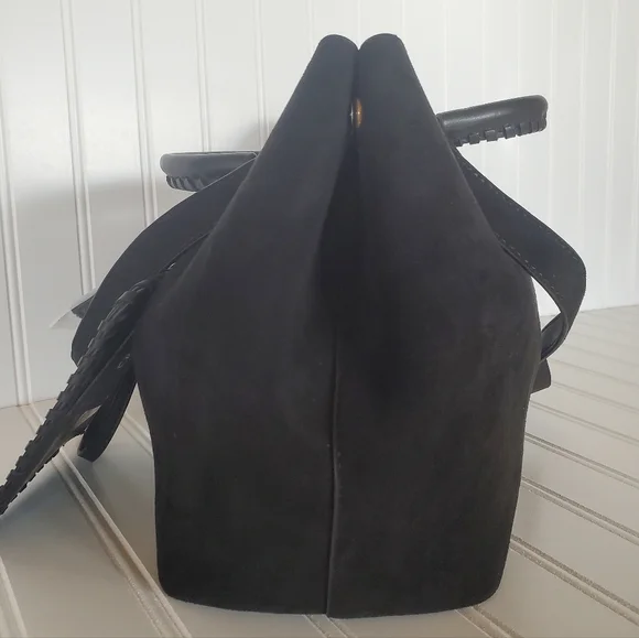 House of Harlow 1960 Black Suede Luxe Satchel NWT - Picture 6 of 9